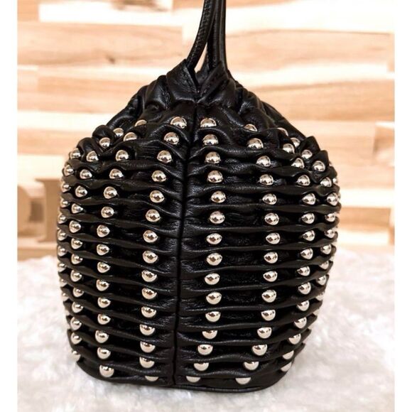 ZARA
STUDDED SOFT BUCKET BAG in Black/ New No Tags - Picture 7 of 10